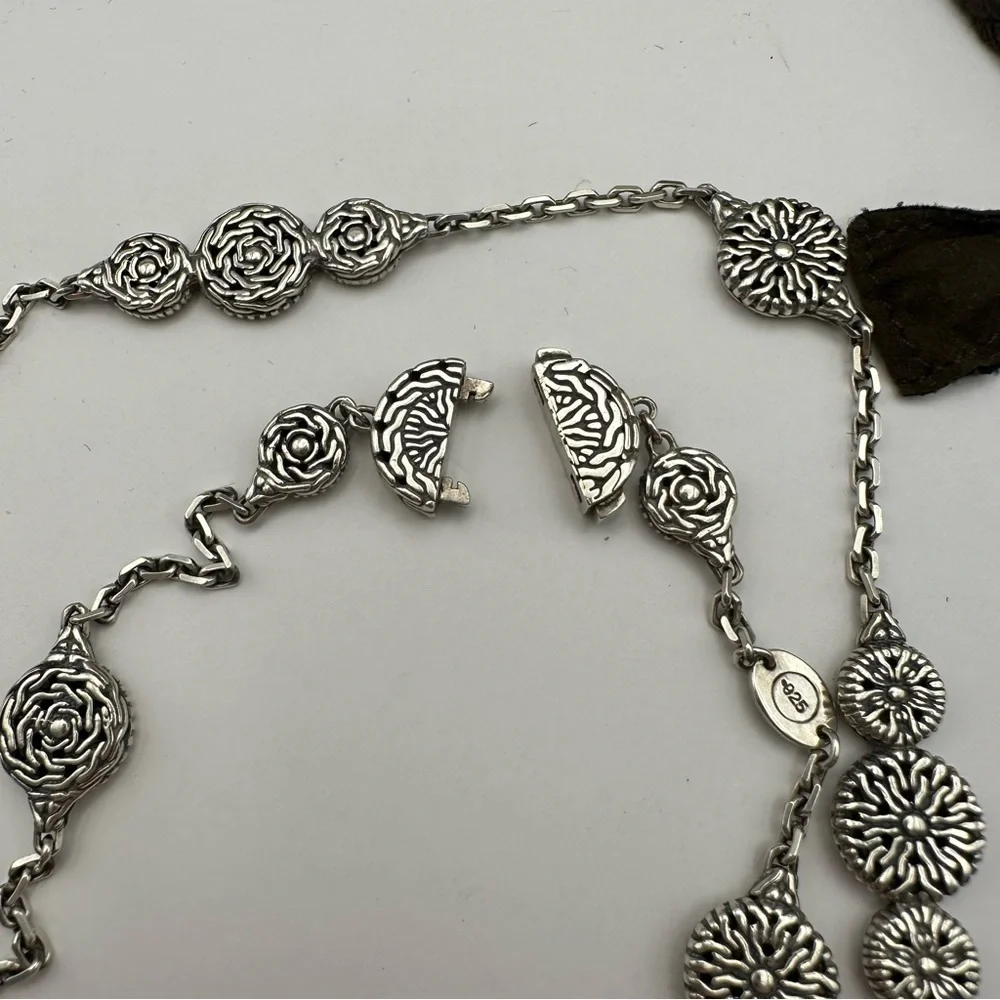 John Hardy Sterling Silver Radial Palu 18”Necklace. Excellent Condition